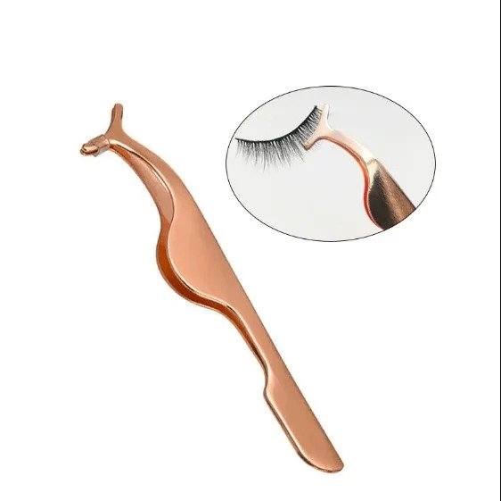 Stainless Eyelash Applicator - Tweezers (Random color)